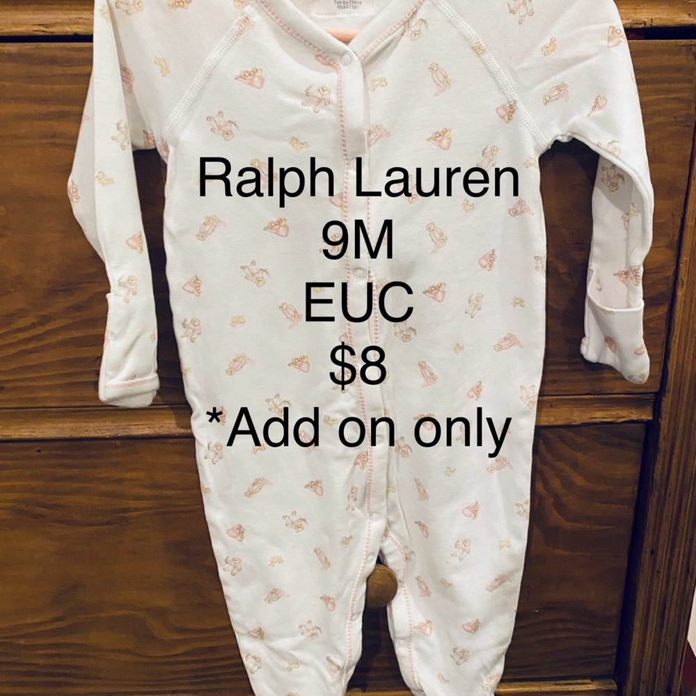 Ralph Lauren White and Pink Kids One Piece